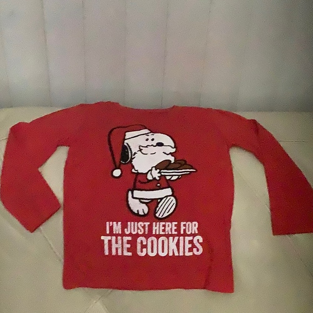 “JUST HERE FOR THE COOKIES” Christmas T-Shirt child 3T